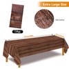 Irenare 1 Piece Wood Grain Tablecloth Western Tablecloths Rustic Plastic