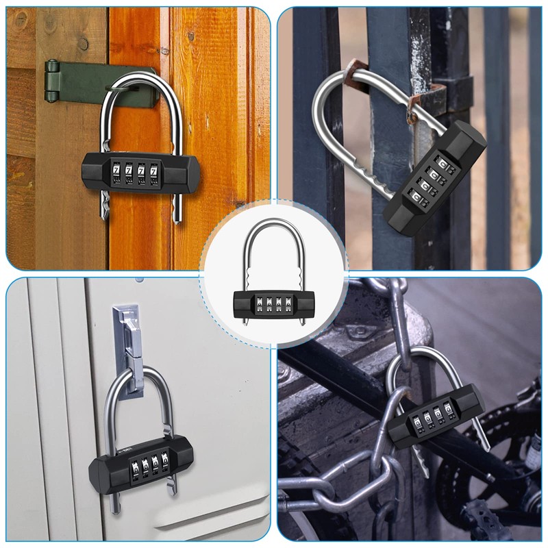 [Upgraded] Brifit Combination Padlock, 4-Digit Combination Lock, Outdoor Weatherproof Combination