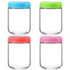 KITCHOP 4 Pack Overnight Oats Containers with Lids, Glass Jars