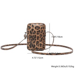 YONBEN PU Leather Small Crossbody Purse Zipper Cell Phone Bag Mini Shoulder Purse Wallet Smart Phone (Sandy/Pu), Pu/Amber