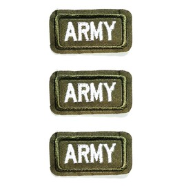 Set 3 Pcs Mini Small Army Military Symbol Cartoon Kids Iron Sew On Embroidered Patch Sticker Embroidery Ideal for adorning Your Clothes Jeans Hats Bags Jackets Shirts (02)