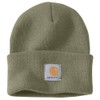 Carhartt Knit Cuffed Beanie Hat, Dusty Olive, One Size