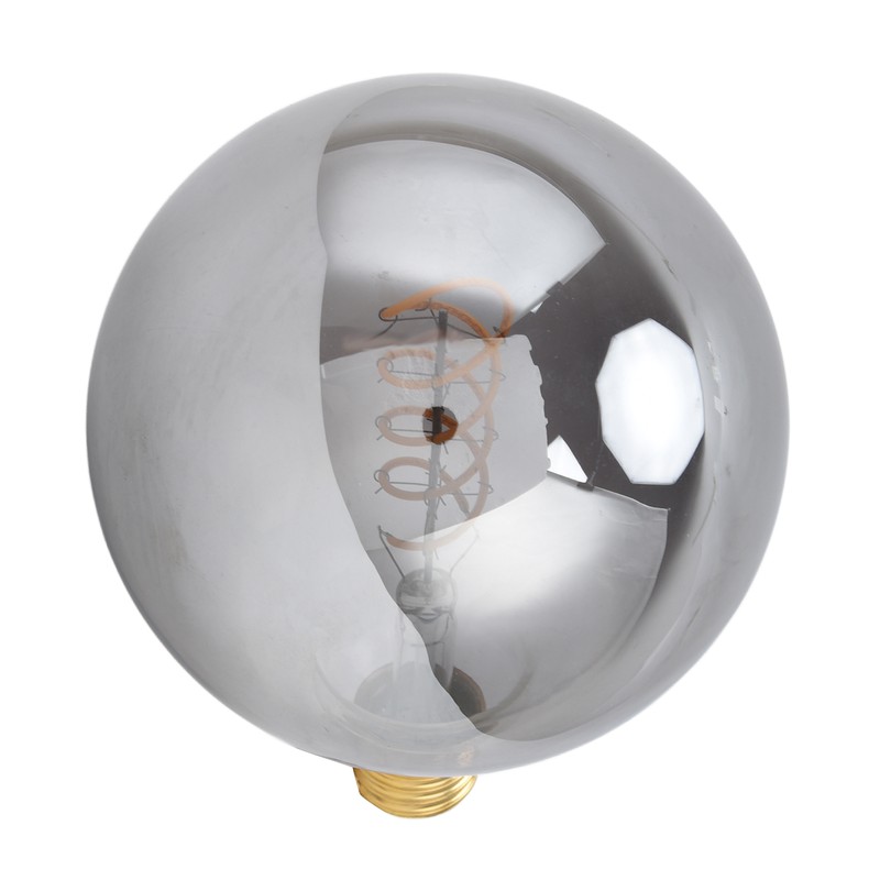 LED Vintage Edison Light Bulb Dimmable Antique Half Chrome Light