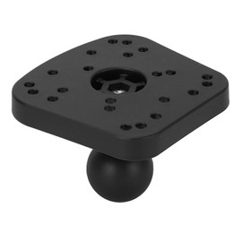 Fish Finder Mount with 1.5 Inch Rubber Ball Base Nylon Mounting Plate for Outdoor Fishing Kayak Boat
