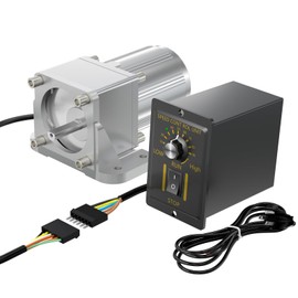 Bemonoc 6W AC 110V 150RPM Adjustable Variable Gear Reducer Motor with Speed Controller & Bracket for Industry