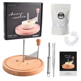 ShinianYa Girolle Cheese Curler Beech Wood-Stainless Steel - Best for Cheese Wheel and Chocolate Shavings and curls, Manual Handheld Cheese Slice & Shaver