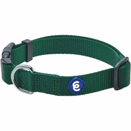Blueberry Pet Essentials Matching Dog Collar | Adjustable Classic Solid Color Nylon Dog Collars for Dogs | Verdant Green Dog Collar for Dogs