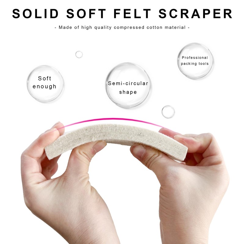 MUQIDA 2PCS Wool Felt Squeegee Window Tint Tools, Soft Scratch