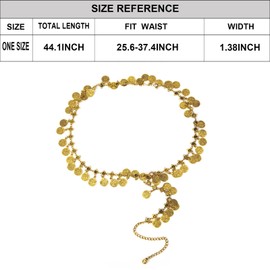 ILuvatar metal belt for women Antique Gold Belly Dance chain Western Women's Belt punk belt carving belt 44" M07