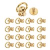 12 Sets D Ring Stud Screw Gold Brass Metal Plating