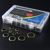 Glarks 180Pcs Dowty Bonded Seals Washers Assortment Set for Automotive,