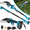 2-IN-1 Cordless Pole Saw & 6'' Mini Chainsaw, 2 Pack