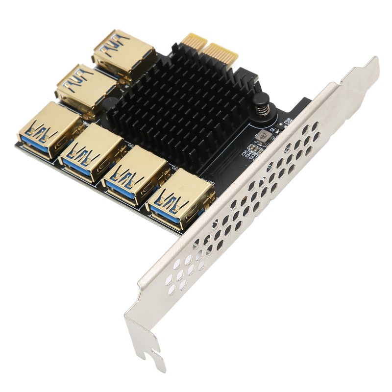PCI E 1 to 6 Riser Card IC Heat Sink