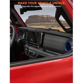 Savadicar HVAC Air Vent Trim Covers for 2024+ Jeep Wrangler (JL) & Gladiator (JT) - Upgrade Your Ride Style with 2 Pcs ABS Dashboard AC Vent Accents, Premium Interior Accessories, Blue