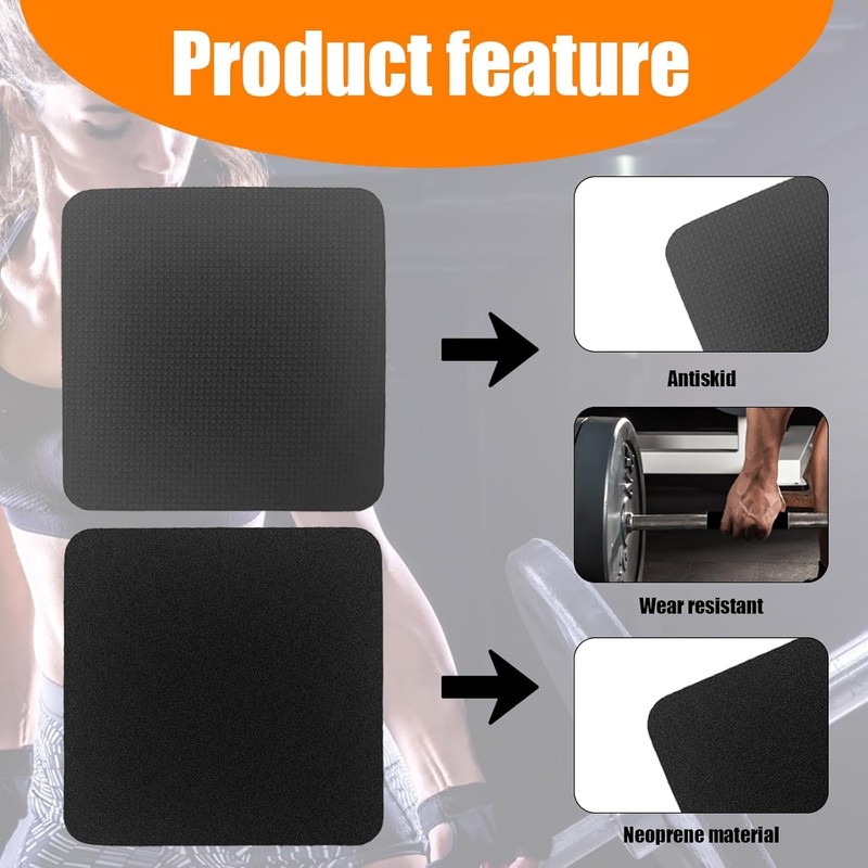 Non-Slip Square Weight Lifting Pullup Grip Pad,10Pcs Square Pull Up