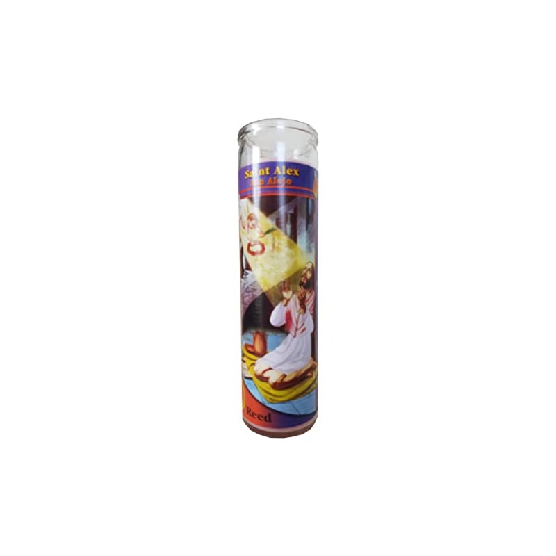 Saint Alex (San Alejo) Pink Pillar Candle