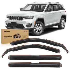 Nilight in Channel Rain Guards for Jeep Grand Cherokee L 2021 2022 2023 2024 Window Deflectors, Vent Window Visors-4PCS