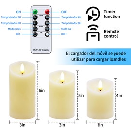 Velas recargables sin llama, Velas Eléctricas Sin Llamas, Velas Led, Velas Electricas, Porta Velas Decorativas para Recuerdos, Cumpleaños, para Decoraciones Navideñas en Hogar, Bodas, Fiestas, Pascua