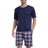 MoFiz Men's Pajamas Set Sleepwear Sleep Top & Bottom 2