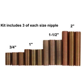 Creative Hobbies ELYPACK - 28 Piece Lamp Repair Hardware Assortment Pack - Pipe Nipples, Washers, Lock Nuts - Perfect for DIY Lamp Repairs and Projects