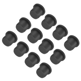 uxcell High Temp Silicone Plug Mount Dia 12.5mm/0.49 inch t Shaped Rubber Stopper Hole Plugs for Powder Coating Plating Waterproof Plugs Sealing Plugs Black Pack of 12(OD 15.5mm)