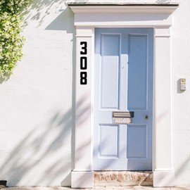 6 Inch Metal Letters, Modern House Address Numbers, Metal Door Numbers, Large Black House Address Letters and Numbers, for Home, Office, Street, Apartment, Outside(9)