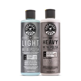 Chemical Guys SPI40916 Light & Heavy Metal Polish Kit, Restore, Protect, and Shine all Metal Surfaces, 2-16 fl oz