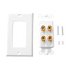 Bealuffe Speaker Wall Plate Speaker Wire Wall Plate, Audio Jack