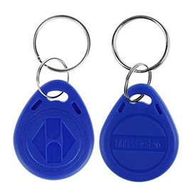 LIBO 125KHz Smart ID Key Tag Card RFID Access Control Key Card Proximity EM4100 TK4100 Keyfobs Keychains NFC Token Badge Holder (Pack of 100, Blue)