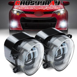 CHUSYYRAY Pair Bumper LED Fog Light Lamp White For Toyota Corolla 2009-2013 Replacement