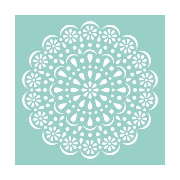 Kaisercraft T603 Scrapbooking Template, 12 by 12-Inch, Doily