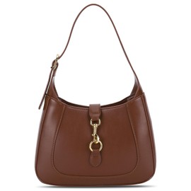 HiTotes Shoulder Bag for Women Trendy Hobo Handbag Small Shoulder Purse Vegan Leather Crossbody Bag with Adjustable Strap