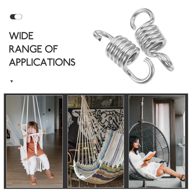 BESPORTBLE Hammock Chair Spring: 2pcs Swing Hooks Heavy Duty, Metal