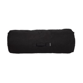 Stansport Zippered Canvas Deluxe Duffel Bag - Black (1237)