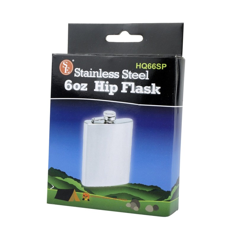 SE Stainless Steel 6 oz. Hip Flask - HQ66SP