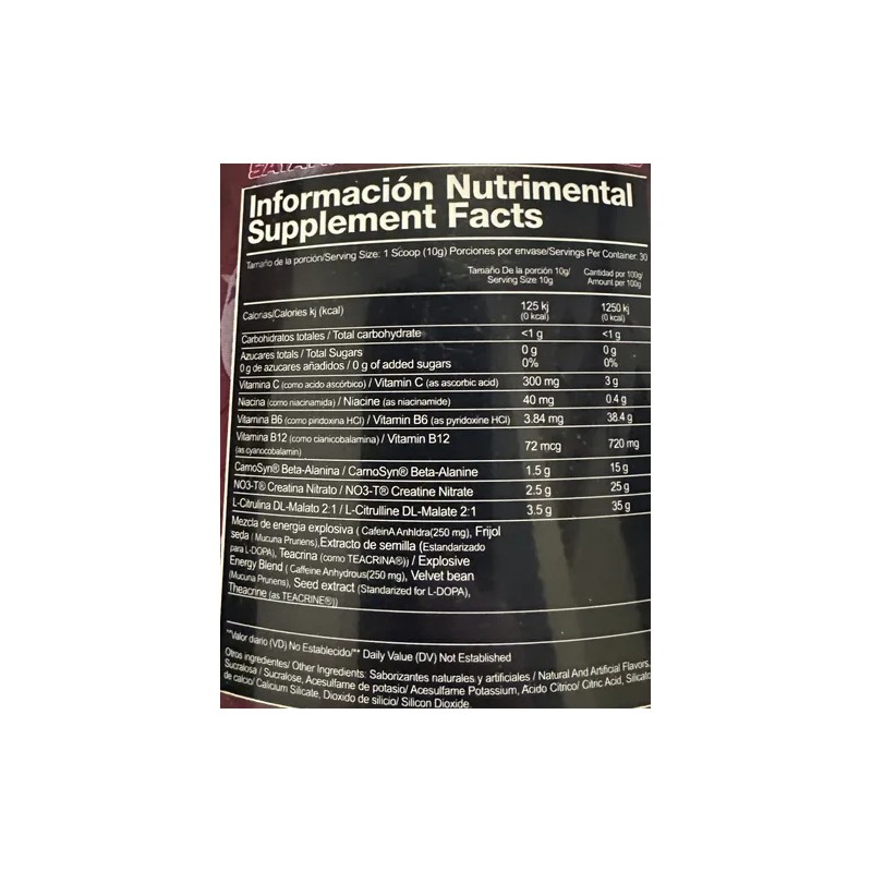 Saiyan Labs Kaioken Black Pre-workout 30 Servs
