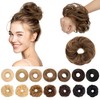 SEGO Human Hair Messy Bun Hairpiece Real Scrunchies Wavy Curly