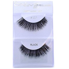 12 Pairs Crème 100% Human Hair Natural False Eyelash Extensions #117