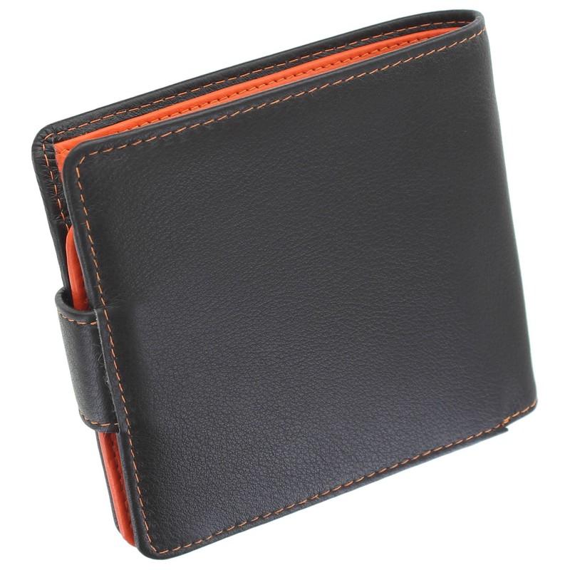 Mala Hudson Collection Leather Bi Fold Wallet Tab Closure RFID