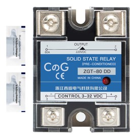 CG Solid State Relay SSR-80DD DC to DC Input 3-32VDC To Output 5-240VDC 80A Single Phase Plastic Cover