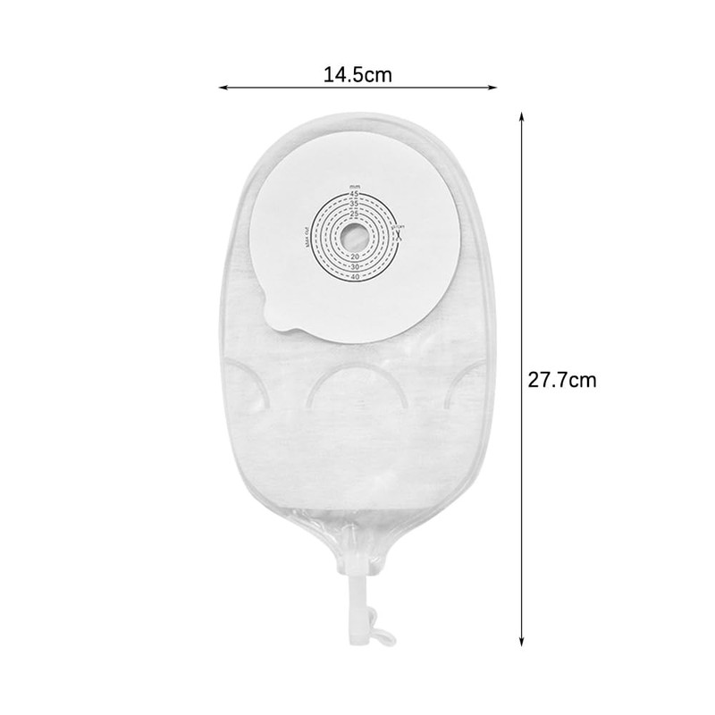 ieron 10pcs One-Piece Urostomy Bags, Anti-leak Drainable Stoma Bags for