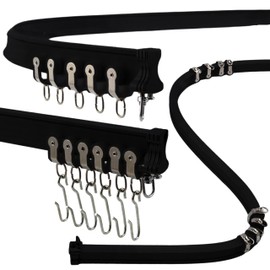 Aluminum Flexible Curtain Track 3ft-16.4ft / 5 Meter-Bendable Ceiling Track For Curtains, Ceiling/Wall Mount Curtain Rail System For Curved Shower Curtain, RV/Sliding Curtain Track (BLACK)