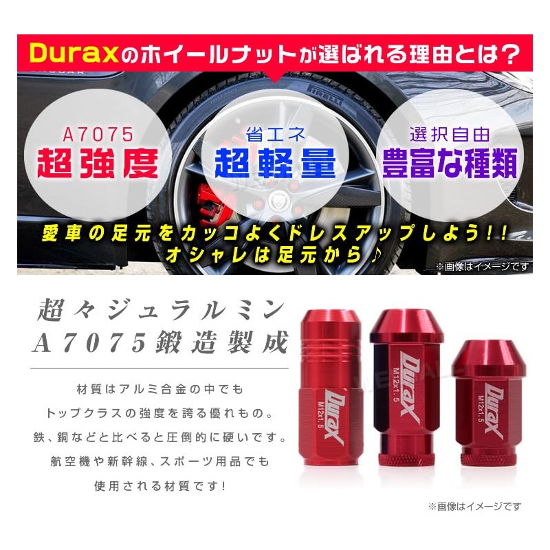Wheel Nuts Racing Nuts Set of 20 Durax M12 x