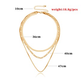 Jeairts Layered Herringbone Necklace Gold Snake Chain Choker Necklaces Dainty Necklace Jewelry for Women