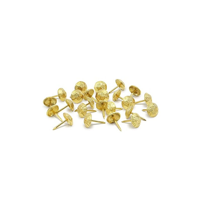 Dritz Home 9012 Hammered Decorative Nails, 7/16-Inch, Brass (24-Piece)