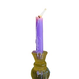 Candlestock Hippie Drippy Drip Candles - Pack of 11 Dripping Taper Candles - Wine Bottle Melting Candles (Purple)