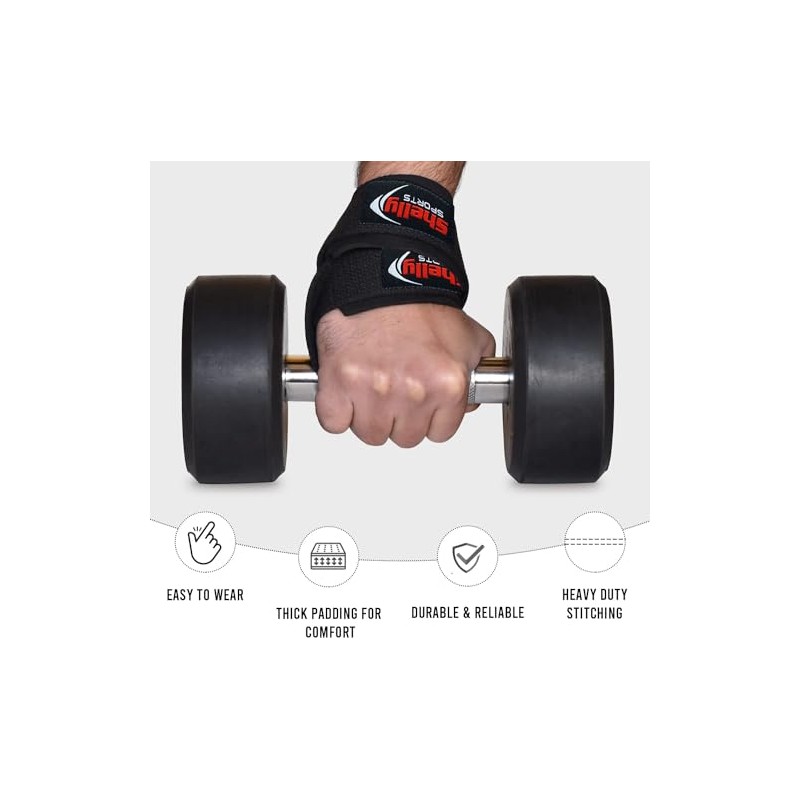 Shelly Weight Lifting Straps Figure 8 with Padded Cuff Wrist