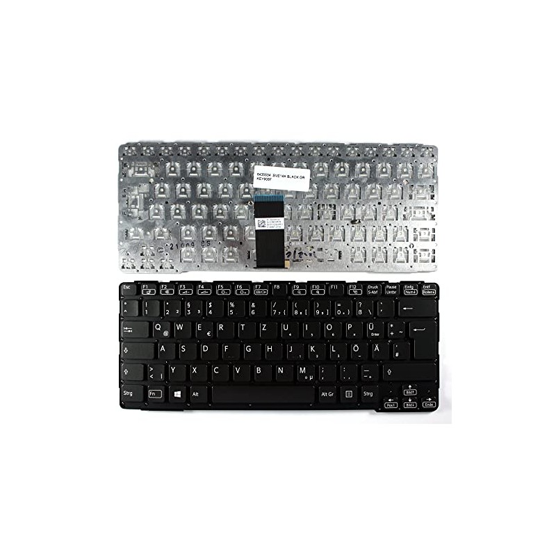 Power4Laptops Deutsch Hintergrundbeleuchtung-Version (ohne Hintergrundbeleuchtung Board) schwarz kompatible Ersatz Tastatur