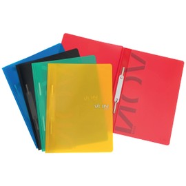VON Leitz 46791099 Pack of 5 File Folders A4 PP Plastic for 100 Sheets Flexible Softcover Folder for School & Household Multicoloured