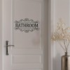 Bathroom Door Wall Sticker, Removable English Letter Signs, Decorative Decal